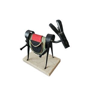 Vintage metal Donkey mule iron Art